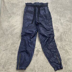 Free People Movement Joggers Womens S Back to the Future Pants Navy Blue Shiny